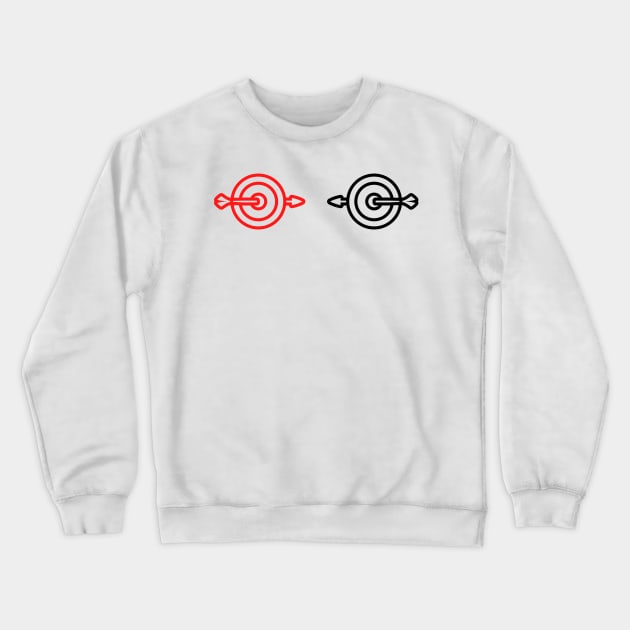 red black target design Crewneck Sweatshirt by Artistic_st